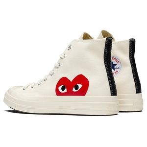 Converse x Comme Des Garçon Play High Top Sneaker White Canvas